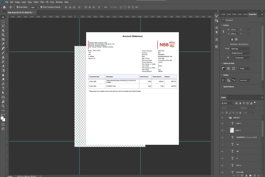 Modèle Word et PDF de relevé de compte de la Banque nationale de Bahreïn de Bahreïn template Modèle Word et PDF de relevé de compte de la Banque nationale de Bahreïn de Bahreïn template